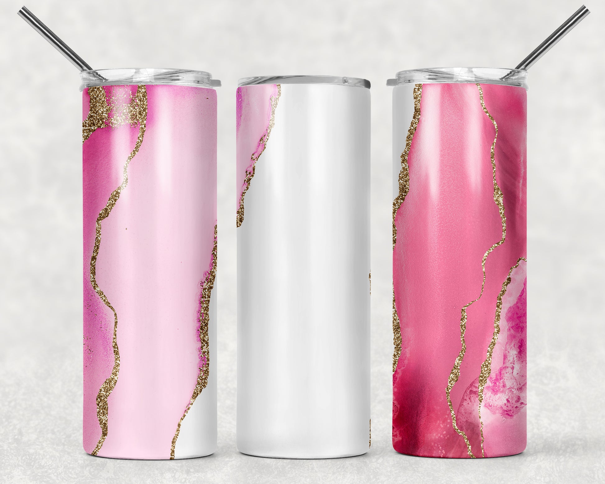 Custom Personalized Marble Hot/Cold Tumbler - 20 oz